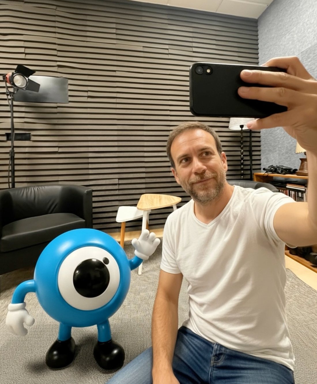 Antonio Periáñez en su estudio de Objetivo Red